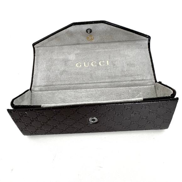 Gucci Leather GG Monogram Foldable Triangle Hard Case for Glasses Brown Small main image 8